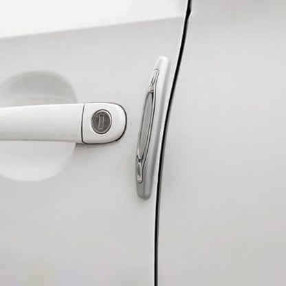 4PCS Car Door Edge Guards, Auto Side Door Protector Car Door Self Adhesive Anti-Collision Trim Strip, Universal Car Body Anti-Scratch Bumper Guard for Car SUV Truck (Silver)