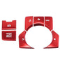 Car Center Console Gear Panel Multi-Media Handbrake Switch Cover Trim for Mazda CX-5 2017-2020 Red (Set of 7) - color: Red