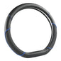 GIANT PANDA D Shape Steering Wheel Cover for Nissan Rogue Kicks - Auto Car Steering Wheel Cover Customized for Nissan Altima Sentra(Black+Blue Line-D-Shaped) - color: Black+Blue Line