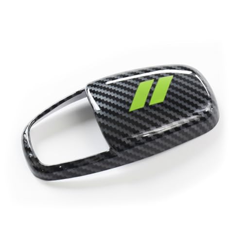 for Dodge Charger 2015-2023 Challenger 2015-2024 Durango 2016-2026 Accessories Interior Protector Gear Shift Knob Cover Trim Protector Cap (Carbon Fiber Pattern + Green) - color: Carbon Fiber Pattern + Green