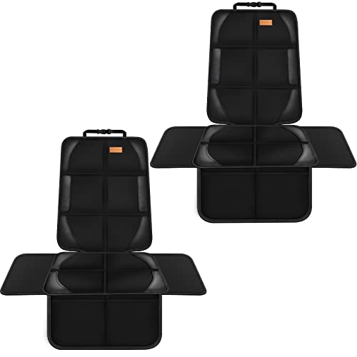 Car Seat Protector, 2 Pack of Seat Protectors, Thickest Padded 600D Fabric Padding, Waterproof, Durable, Anti Slip Backing, Child Seat Protection, Suitable for Babies, Toddlers, Children - color: 2 Protector