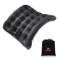 Lumbar Support Pillow, Inflatable Seat Cushion, Lightweight Car Back Cushion, Portable Chair Seat & Back Cushions for Office, Outdoor, Flight, Workplace, Black Stadium Cushions with TPU