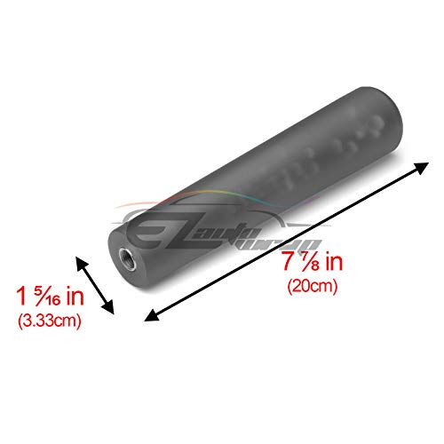 EZAUTO WRAP Black Shift Knob Stick Frosted Matte Crystal Bubble Long Throw Gear Shifter 20cm - color: Matte Black, size: 20cm