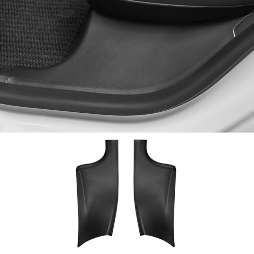 2PCS Rear Door Sill Protector for 5 Seater Tesla Model Y 2024 2023 2022 2021 Accessories (NOT Fit Juniper & 7 Steater) Black ABS Material Rear Door Car Pedal Kick Protection
