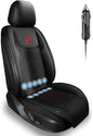 Cooling Car Seat Cushion with 10 Powerful Fans, 12V-24V Ventilated Cooling Car Seat Cushion，3-Speed Adjustable Breathable Cooling Seat Cover for Car SUV Truck Universal Fit (Black) - color: BLACK