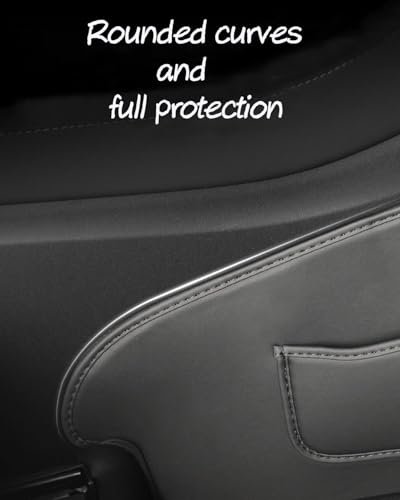 Center Console Side Anti-Kick Mats,Model Y Juniper Dust Resistant Protector Cover Leather Fabric Anti Kick Pad Compatible with Tesla Model Y Juniper 2025 2026