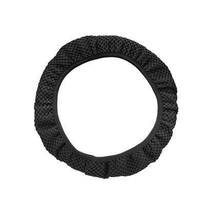 Motoforti Steering Wheel Cover Universal Elastic Stretch Antislip Breathable Microfiber Ice Silk Interior Trim Wheel Protector for Car Truck SUV Black Long-Lasting