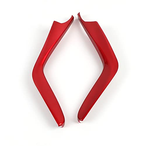 Car Accessories Fit for Honda Civic 10th Gen 2016 2017 2018 2019 2020 2021 Interior Side Gear Shift Panel Strips Cover Trim Decals (Red) ABS 2 PCS - color: Red