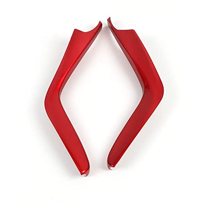 Car Accessories Fit for Honda Civic 10th Gen 2016 2017 2018 2019 2020 2021 Interior Side Gear Shift Panel Strips Cover Trim Decals (Red) ABS 2 PCS - color: Red