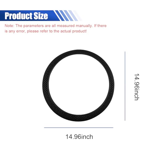 Elastic Stretch Steering Wheel Cover, 15" Breathable Microfiber Ice Silk Steering Wheel Protector, Universal Anti-Slip Car Warm in Winter&Cool in Summer Accessories for Men Women (Black) - color: Black