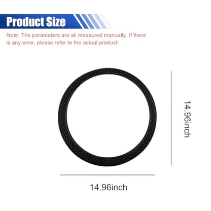 Elastic Stretch Steering Wheel Cover, 15" Breathable Microfiber Ice Silk Steering Wheel Protector, Universal Anti-Slip Car Warm in Winter&Cool in Summer Accessories for Men Women (Black) - color: Black