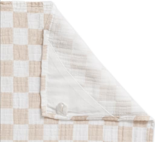 Itzy Ritzy Breastfeeding Boss Multi-Use Cover – A Nursing Cover, Swaddle, Car Seat Wrap, Tummy Time Mat & Burp Cloth All in One – Made of Soft Muslin Fabric & Measures 47” x 47” (Checkerboard) - color: Checkerboard