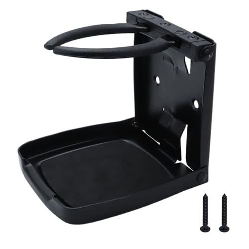 304 Stainless Steel Adjustable Folding Cup Holders,Matte Black Boat Drink Cup Holder,Folding Wall Car Desk Cup Holder for Trucks,RVs,Vans,Boats,Campers,Caravans(1 Pack) - style: Matte Black