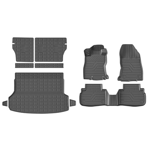 powoq Floor Mats Compatible with 2019-2024 Subaru Forester Cargo Liner Trunk Mat Backrest Liner Cargo Mat TPE Replacement for 2019-2024 Subaru Forester Accessories (Trunk Mat+Backrest Mats+Floor mats) - size: Compatible with Subaru Forester | 2019-2024