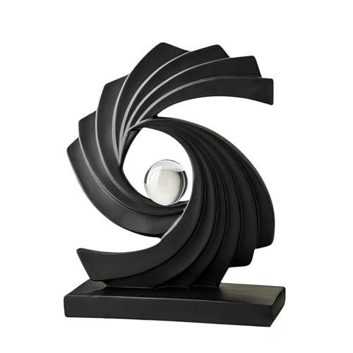 AWNR Blue Abstract Statue Accent Decor, Adornos para Sala Modernos Shelf Decor Aesthetic for Coffee Table, Modern Home, TV Stand, Men's Bedroom, Coffee Table, Console Table, Entryway (Black)