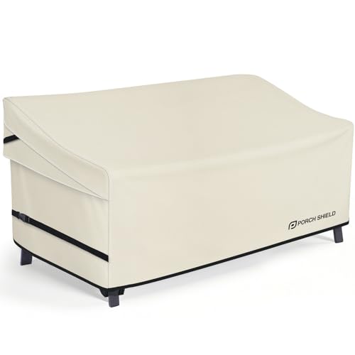 Porch Shield Waterproof Outdoor Deep Seat Sofa Cover –Patio Furniture Couch Cover 79W x 40D x 35H inch, Beige - color: Beige, size: 79"W x 40"D x 35"H