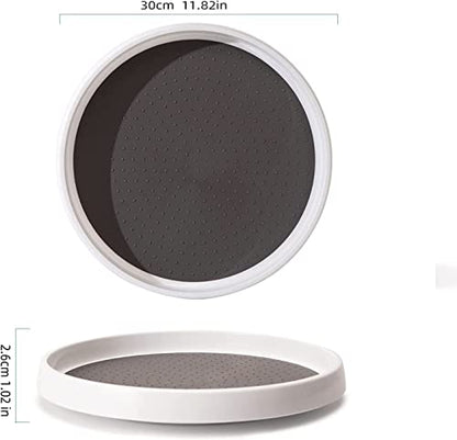 10 Inch Non-Skid Lazy Susan Organizers - Turntable Rack for Cabinet, Pantry Organization and Storage, Kitchen, Fridge, Bathroom Makeup Vanity Countertop, Under Sink Organizing, Spice Rack - size: 1-Pack, 10-Inch
