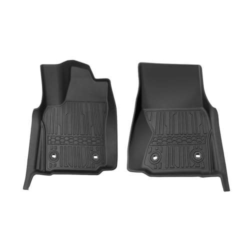TripleAliners for Tacoma 2024 2025 2026 | Floor Mats First Row ONLY | for Double Cab & Access Cab All Weather Liners Compatible with 2024+ Toyota Tacoma Accessories (Fit Auto Trans), 2PC - size: Tacoma | Auto Trans | 2024+