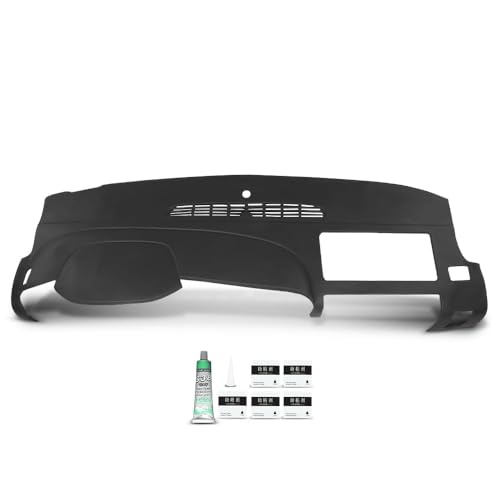 PIT66 Dash Cover Dashboard Bezel, Fit Chevy Silverado (LS, LT, or Work Truck ONLY), Fit GMC Sierra 2007-2013 (SL, SLE, or Work Truck ONLY), (Dual Glovebox Style Dashes Only) TPE - size: 2007-2013 Silverado/Sierra(Black | Set)