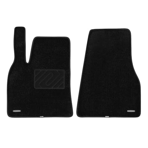 WENNEBIRD Superior Carpet Front Row Floor Mats for 2012-2020 Tesla Model S, 0.6-Inch Ultra-Thick, Noise-Reducing, All-Weather Waterproof Anti-Slip – 2-Pc Set - size: 2012-2020 Model S 2-Pc Set