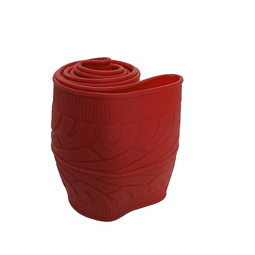 Universal Steering Wheel Cover：13.5 to 15 Inches Stretchable Silicone Anti Skid Steering Wheel Protector Fit for Most Car Models Including Round D Shape or Special Shape (Red) - color: Red