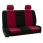 FH Group Pair Set Flat Cloth Car Seat Covers- Universal Fit for Trucks, SUVs, and Vans (Burgundy/Black) FB050102 - color: Burgundy