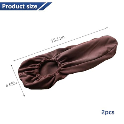 2PCS Car Front Seat Armrest Covers, Soft & Comfortable Elastic Fabric Vehicle Arm Rest Cushion, Stretch Automotive Center Console Skin Protector, Universal for Truck SUV Sedan (Coffee) - color: Coffee