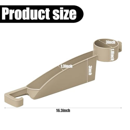 2PCS Car Seat Gap Filler, Multifunctional Vehicle Seat Side Gap Plug Blocker with Cup Holder & Storage Slot, No Drop Automotive Console Crevice Stopper, Universal for Truck SUV Van (Beige) - color: Beige