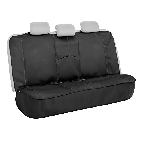 Motor Trend SpillGuard Waterproof Car Seat Covers, Front and Rear Full Set (Beige Stitch) – Neoprene Seat Protectors with Extended Bench Side Coverage for Auto, Truck, Van, and SUV - color: Beige Stitching