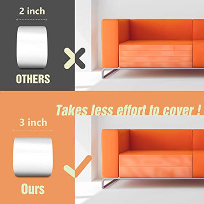 Karaseno Anti Cat Scratch Tape: 3 inches x 20 Yards Cat Training Tape, 100% Transparent Clear Double Sided Deterrent Tape Furniture Protector - size: 3 inches x 20 Yards