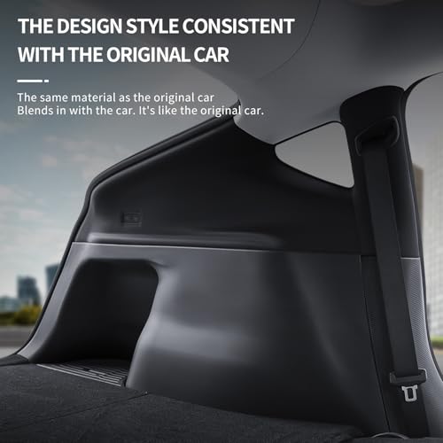 Rear Trunk Side Protectors for Tesla Model Y Juniper 2025-2026, 2PCS TPE Side Panel Guards, Cargo Area Protective Covers