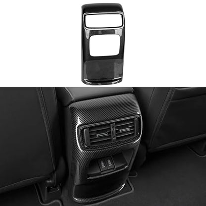 Rear Air Vent Outlet Decals for Honda CR-V 2017 2018 2019 2020 2021 2022 Accessories CRV ABS Carbon Fiber Interior Stickers - color: Rear Air Vent Outlet