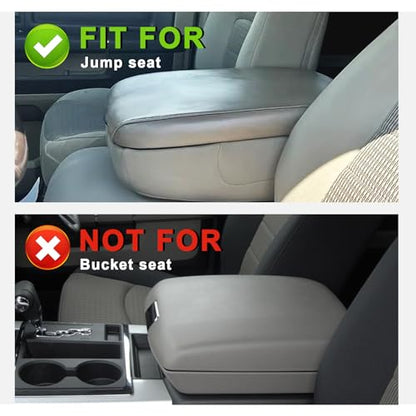 Center Console Armrest Cover Fit for Dodge Ram1500/2500/3500 2002-2012 Accessories, Comfort Armrest Pad Console Lid Cushion Vegan Leather Regular Thick(Jump Seat ONLY) - size: 3) 02-12 |Ram1500/2500/3500| Jump Seat, Regular