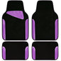 CAR PASS Jelly Waterproof Universal Fit Car Floor Mats, Girly Car Carpet Mats with Anti-Slip Nibbs Backing & Driver Heel Pad Fit for SUV, Vans, sedans, Trucks,Cute car mats of 4pcs for Women (Purple) - color: Purple Gel