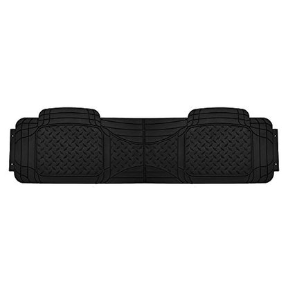 FH Group Climaproof Trimmable Non-Slip Vinyl Car Floor Mats - Heavy-Duty Rubber, Universal Fit, Rear Set, Black - color: Black, size: Rear Set