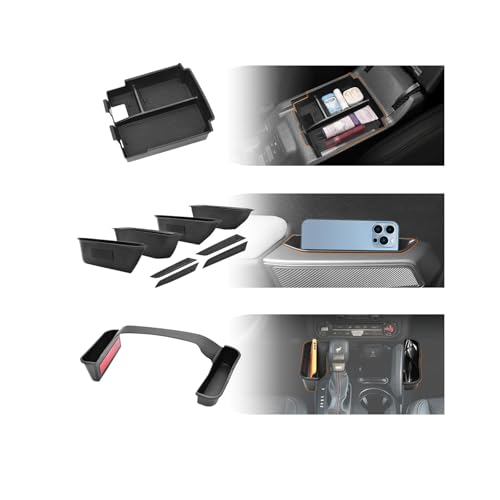 GZSH 3 PCS Trunk Organizers for 2025 Ford Bronco 4 Doors Automatic Transmission ONLY with Center Console Organizer, Door Handle Storage, Gear Shift Organzier (Not for Sport&2Door) - size: BIG