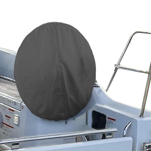SavvyCraft Waterproof Boat Steering Wheel Covers, Heavy Duty Solution-Dyed 600D Fade-Resistant UV Protection Sailboat Yacht Marine Steering Wheel Protector Case, Vecro and Zipper Closure Black 48" - color: Black, size: 48" Wheel Diameter