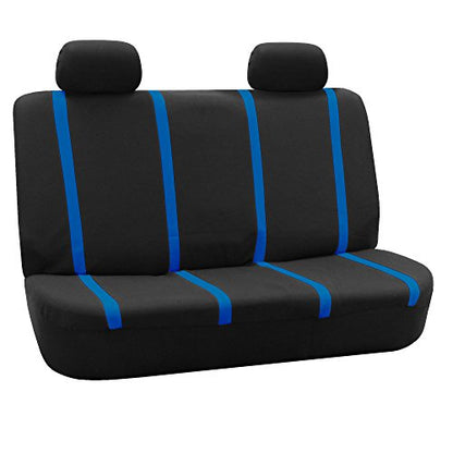 FH Group Car Seat Covers Rear Set Cloth - Car Seat Covers with Removable Headrest,Universal Fit,Automotive SeatCovers,Washable Car SeatCover for SUV,Sedan,Van Blue - color: Blue, size: Rear Set