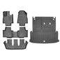 All-Weather TPE Floor Mats & Cargo Mat Full Set for 2024-2026 Toyota Grand Highlander (7 & 8 Seat Models | Hybrid Compatible) - 5-PC Complete Interior Protection with Backrest Covers - size: For Toyota Grand Highlander 5pcs