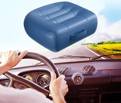with Carry Handle Comfortable Cushion for Home Office Chair Pad Car Seat Cushion Effectively Increase The Field of View by 12cm/ 4.7in,and Lower Back Fatigue Relief (Navy Blue) - color: Navy Blue
