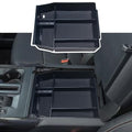 Center Console Organizer Compatible with 2021 2022 2023 2024 Ford F150 Interior Accessories, Armrest Box Insert Storage Tray (Full Console w/Bucket Seats ONLY) Black Trim