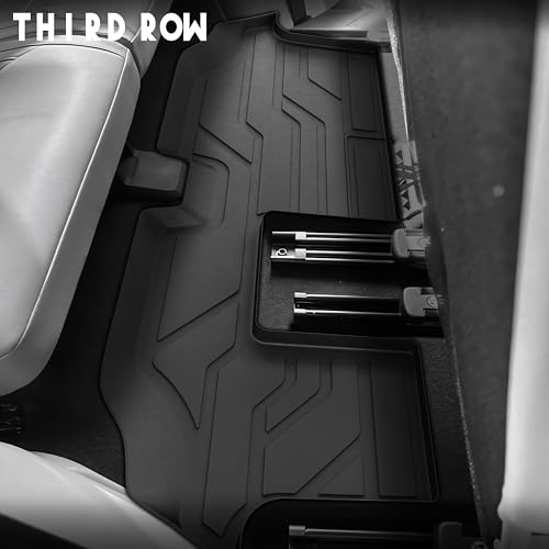 KARPAL Floor Mats for 2018-2025 2026 Volkswagen Atlas 7 Seats Bench Seating (Not for Cross Sport), Custom Fit All Weather TPE Car Interior Carpet Protector Full Set VW Atlas Accessories