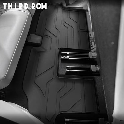 KARPAL Floor Mats for 2018-2025 2026 Volkswagen Atlas 7 Seats Bench Seating (Not for Cross Sport), Custom Fit All Weather TPE Car Interior Carpet Protector Full Set VW Atlas Accessories