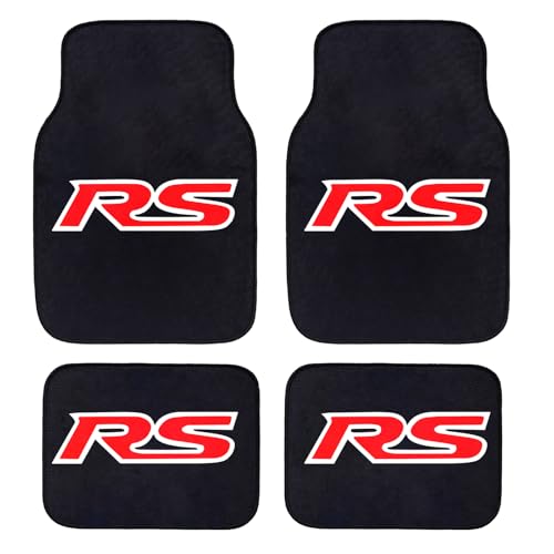 4Pcs Fabric Car Floor Mats,Not PVC,Not Leather Not Rubber Automotive Floor Mats Truck SUV,Durable All-Weather fit Chevy Camaro Floor Mats RS - color: rs