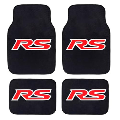 4Pcs Fabric Car Floor Mats,Not PVC,Not Leather Not Rubber Automotive Floor Mats Truck SUV,Durable All-Weather fit Chevy Camaro Floor Mats RS - color: rs