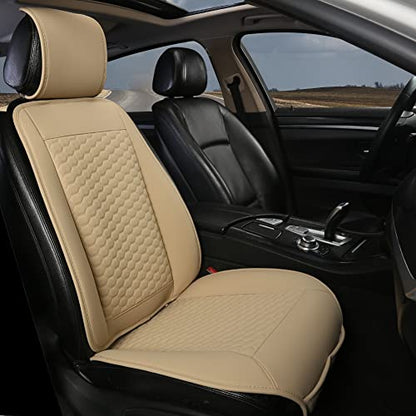 Black Panther Car Seat Cover, 1 Piece Universal Sideless Driver Seat Protector, Universal Fit 95% Vehicles, Without Lumbar Support (Beige) - color: 1 Piece Beige(without Lumbar Support)