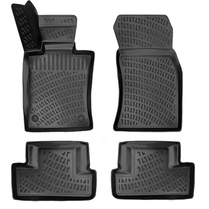 RizLiner Mini Cooper Hardtop 2007-2011 Custom Fit Floor Mats Rubber 3D Car Mats Laser Measured Floor Liners All Weather Heavy Duty Waterproof Odorless Non-Slip TPE (Front & Rear) - size: Cooper Hardtop 2007 - 2011