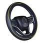 Mayco Bell Large Size Steering Wheel Cover Anti-Slip,Safety,Soft,Breathable,Durable,Full Surround,Comfortable Grip Microfiber Leather (15.5-16 inch, Black Yellow) - color: Black Yellow, size: 15.25''-16''