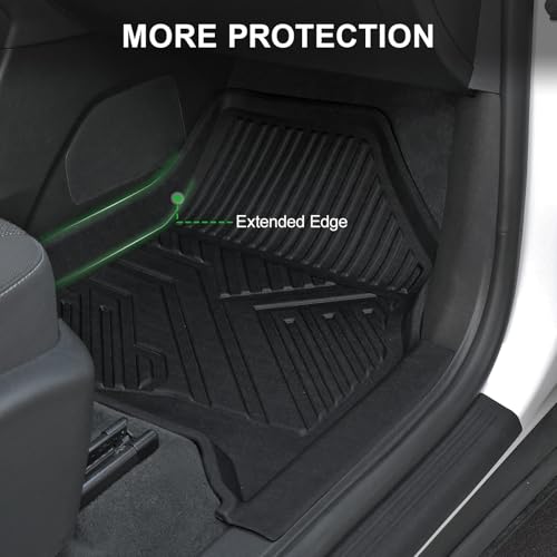 Floor Mats Full Set for 2024 2025 2026 Chevy Traverse & 2025 2026 Buick Enclave 7 Seats Captain Chairs, All Weather Cargo Trunk Liner, 2nd & 3rd Row Seat Back Cover, Door Sill Protector Accessories