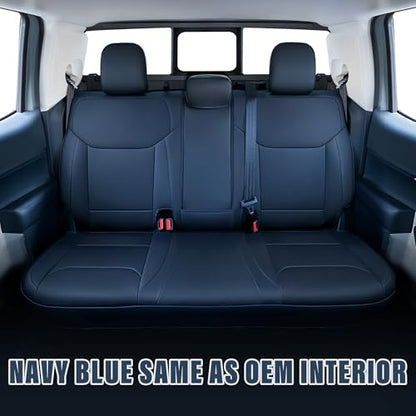 Leather Seat Covers Custom Fit for Maverick 2022-2026, Compatible with XL, XLT, Lobo, Lariat, Tremor Model - Armrest Covers Included - Faux Leather, Fully Covered, Fit Like a Glove